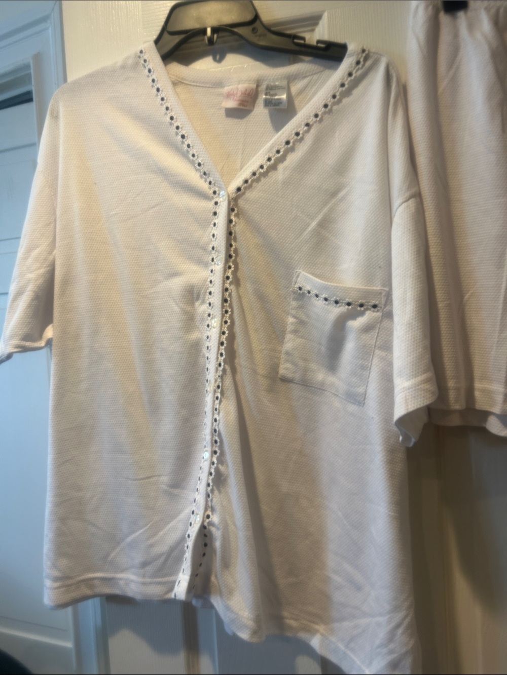 Nerves 3x white pajama shortset by Kathy Ireland